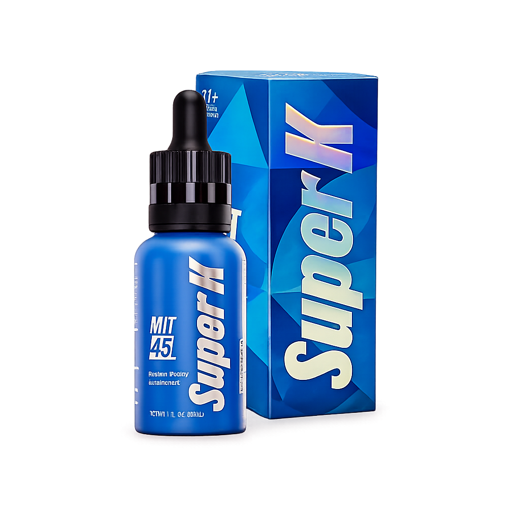 MIT45 Super K dropper bottle and carton