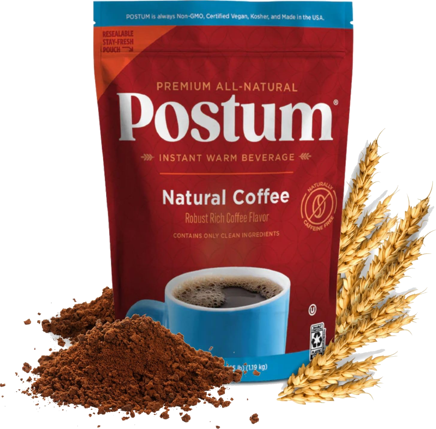 Postum instant warm beverage pouch