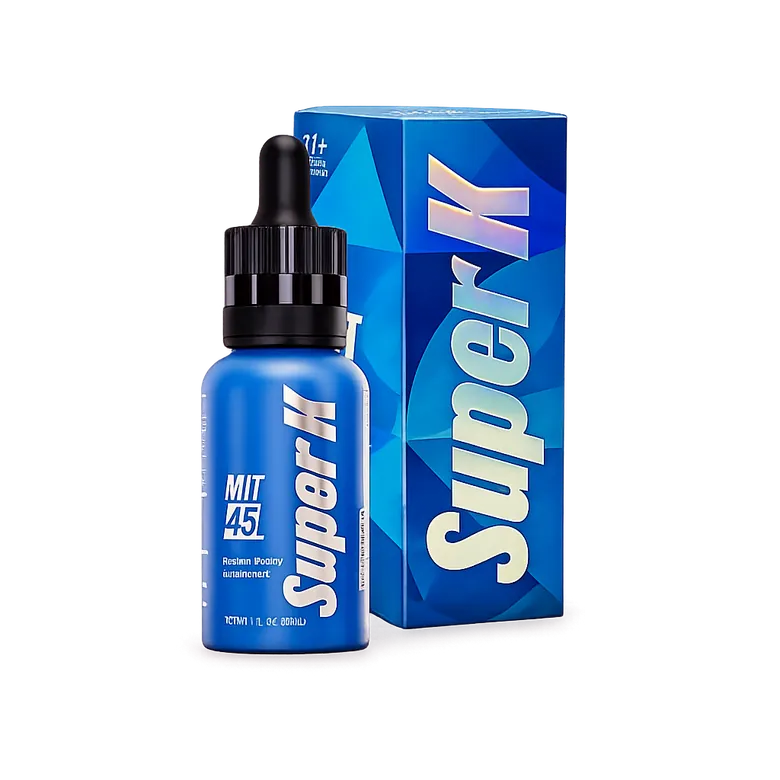 MIT45 Super K dropper bottle and carton